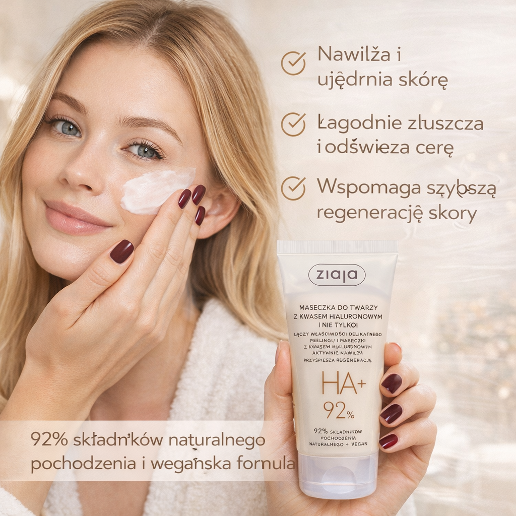 Ziaja Face Mask with Hyaluronic Acid and More 50ml - Apteczka | Proton Nutrition