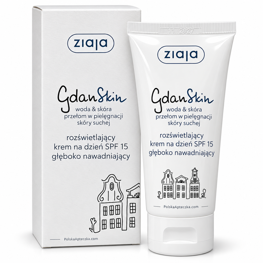 Ziaja GdanSkin Illuminating Day Cream SPF 15 50ml box and tube
