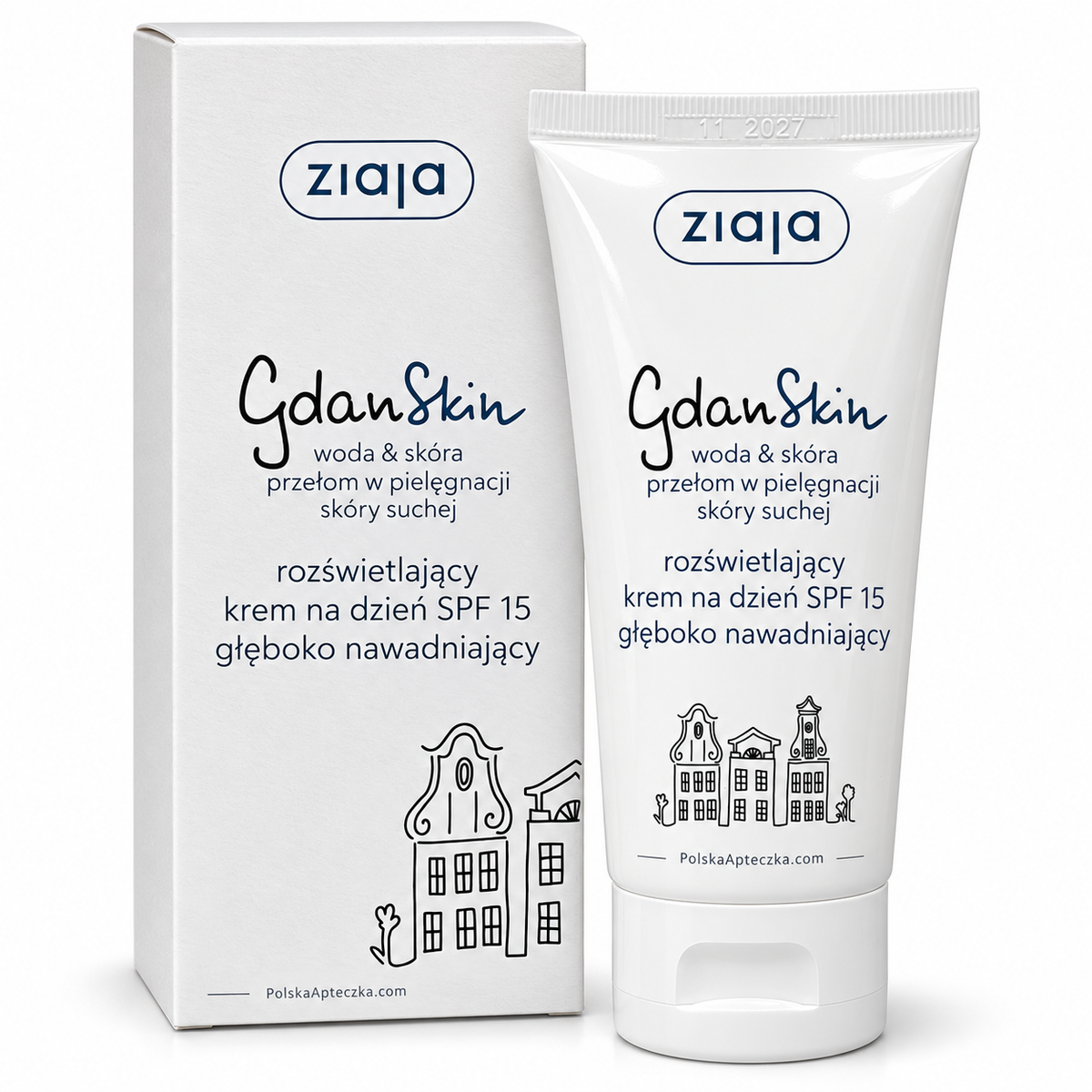 Ziaja GdanSkin Illuminating Day Cream SPF 15 50ml box and tube
