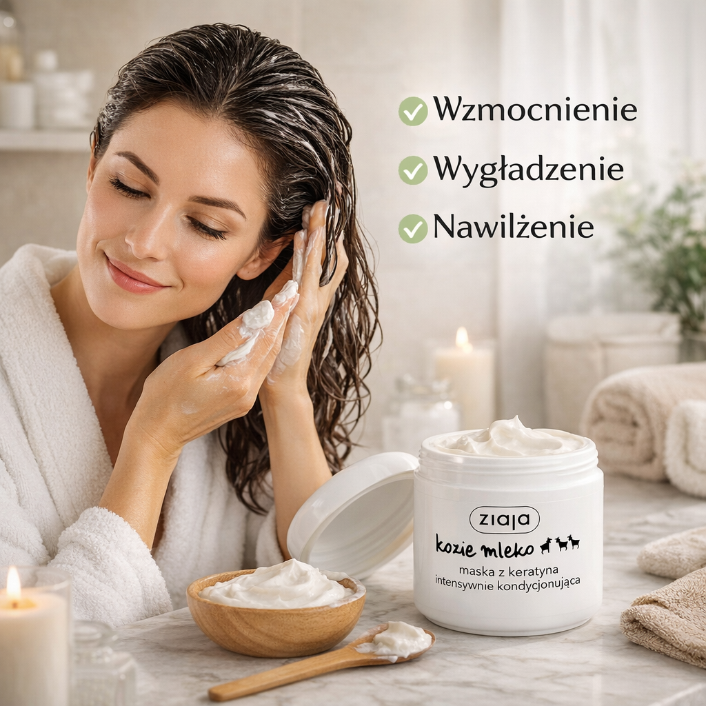 Ziaja Goat Milk Hair Mask with Keratin 200ml benefits