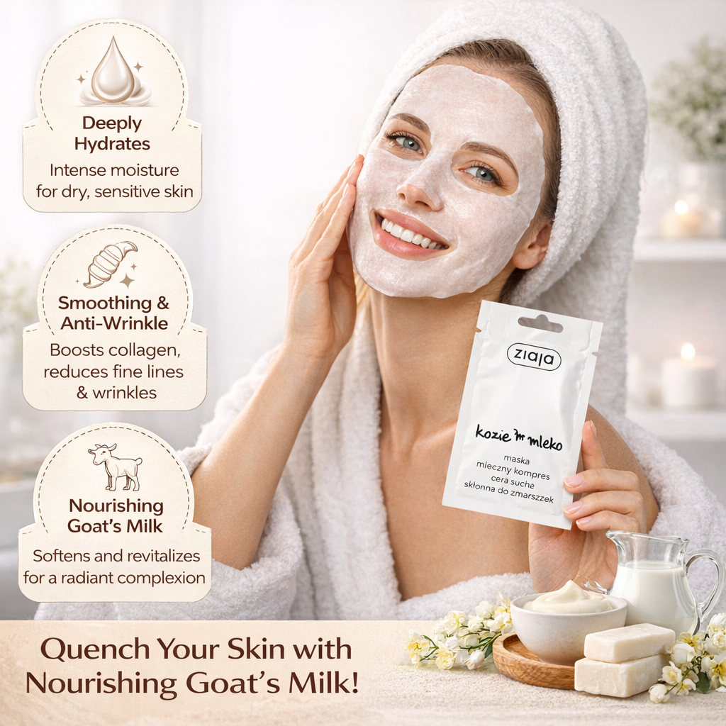 Ziaja Goat’s Milk Face Mask Milk Compress for Dry Skin 7 ml benefits