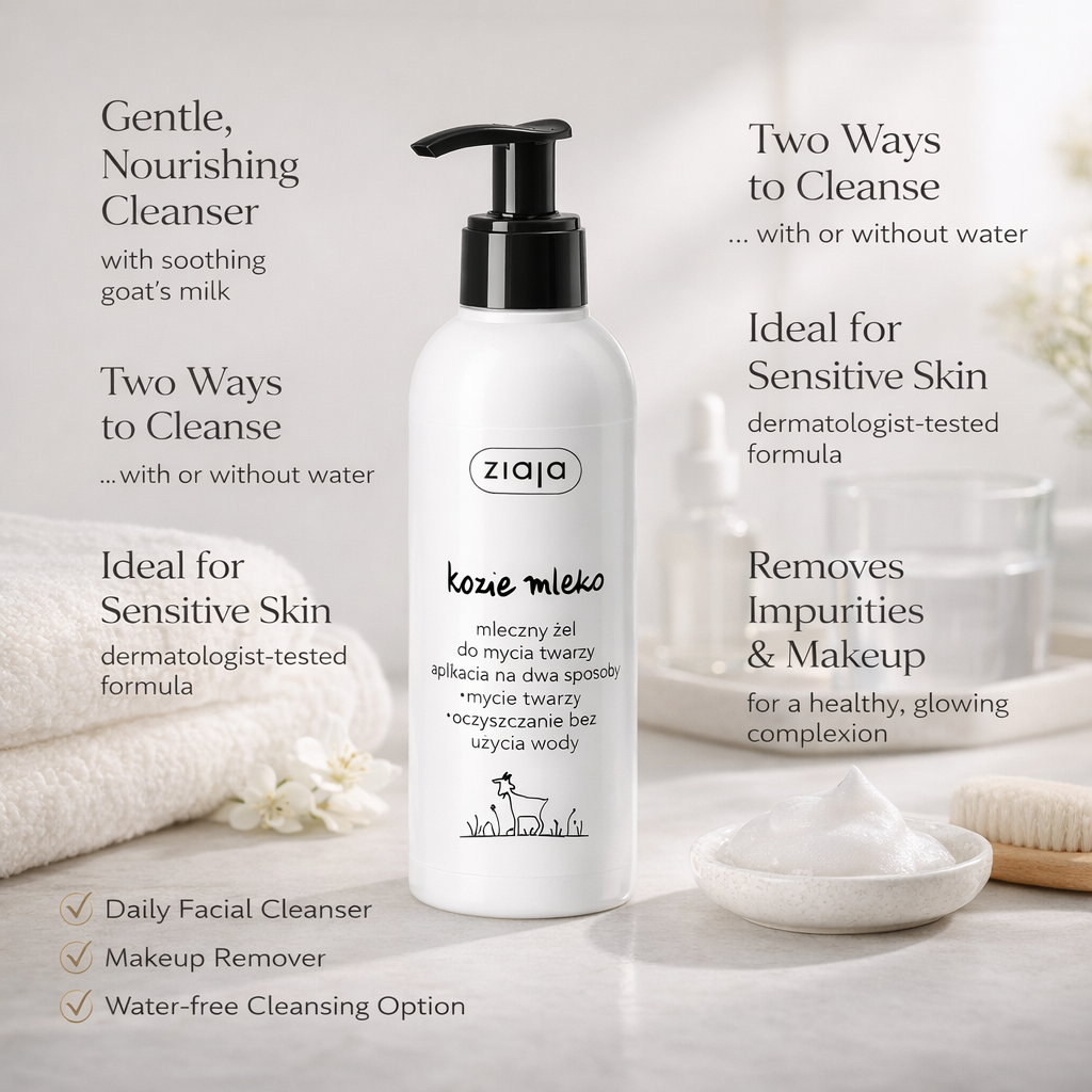 Ziaja Goat’s Milk Face Wash Gel 200 ml Benefits