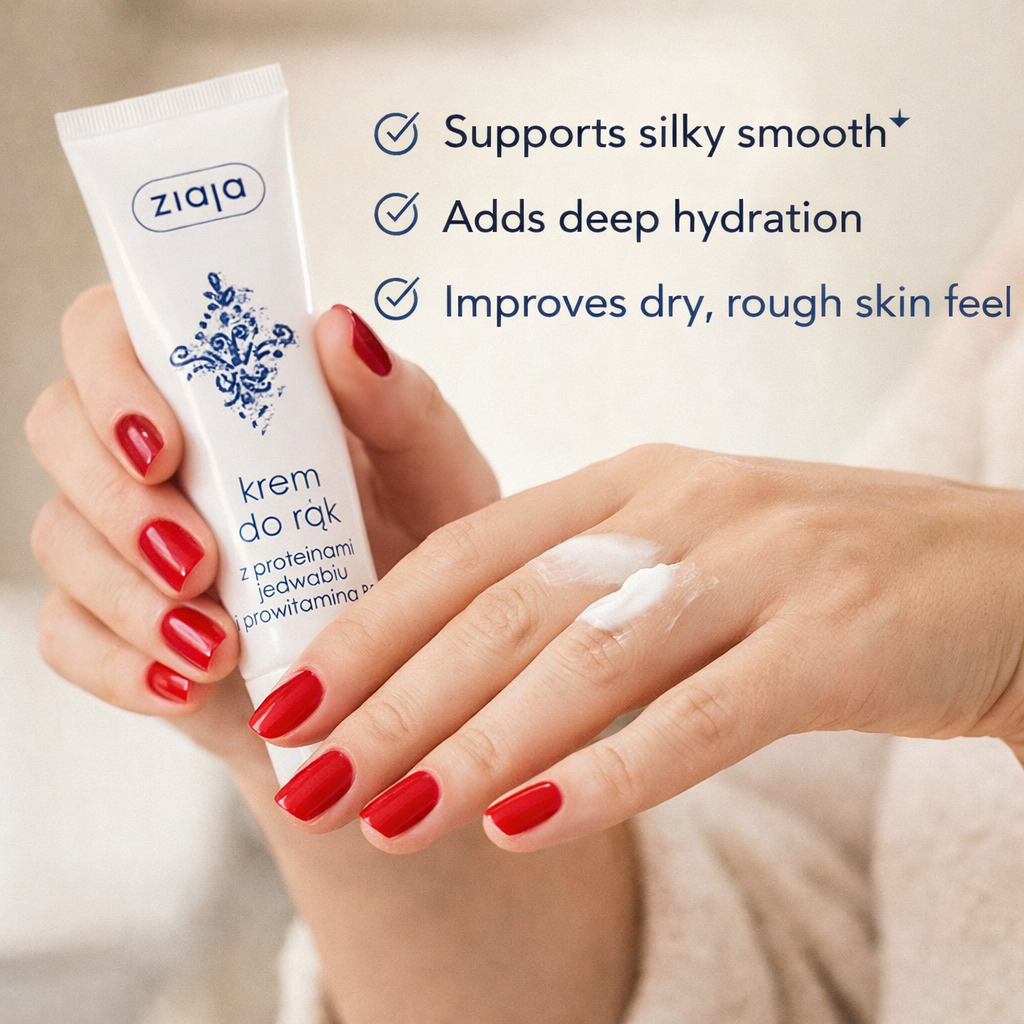 Ziaja Hand Cream with Silk Proteins and Provitamin B5 B5 100ml lifestyle