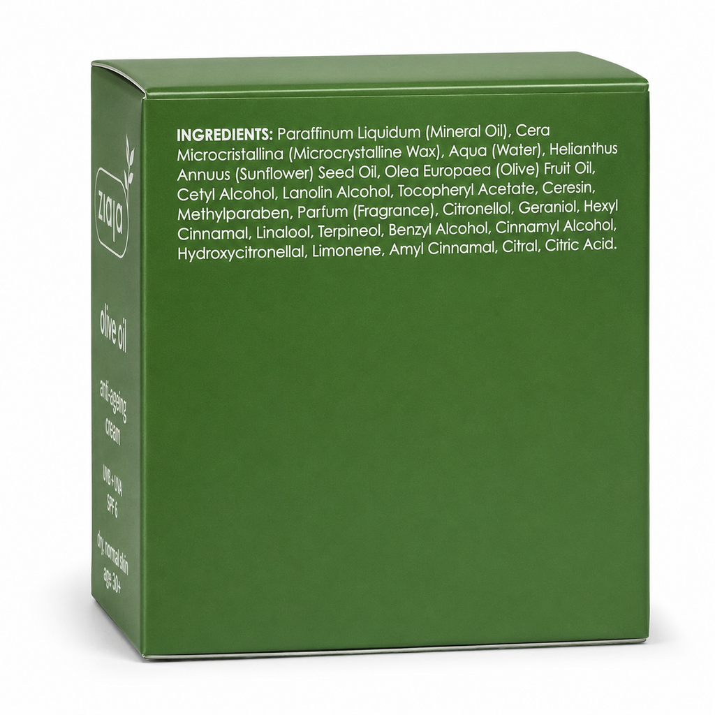 Ziaja, Iconic Olive Cream, for Dry and Normal Skin, 50ml - Apteczka | Proton Nutrition