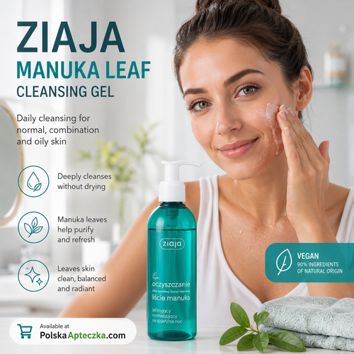 Ziaja Manuka Leaves Normalizing Cleansing Gel for Normal, Oily
