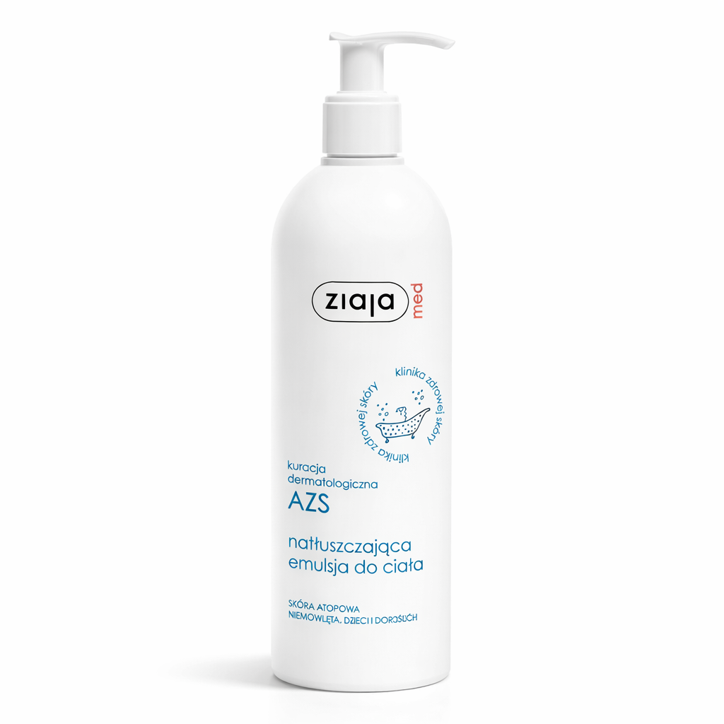 Ziaja Med AZS Emollient Body Emulsion 400ml Polska Apteczka USA