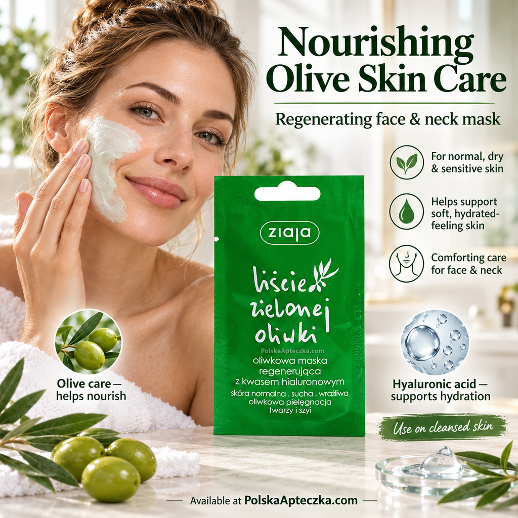 Ziaja Olive Leaf Hyaluronic Acid Regenerating Face Mask 7ml Lifestyle