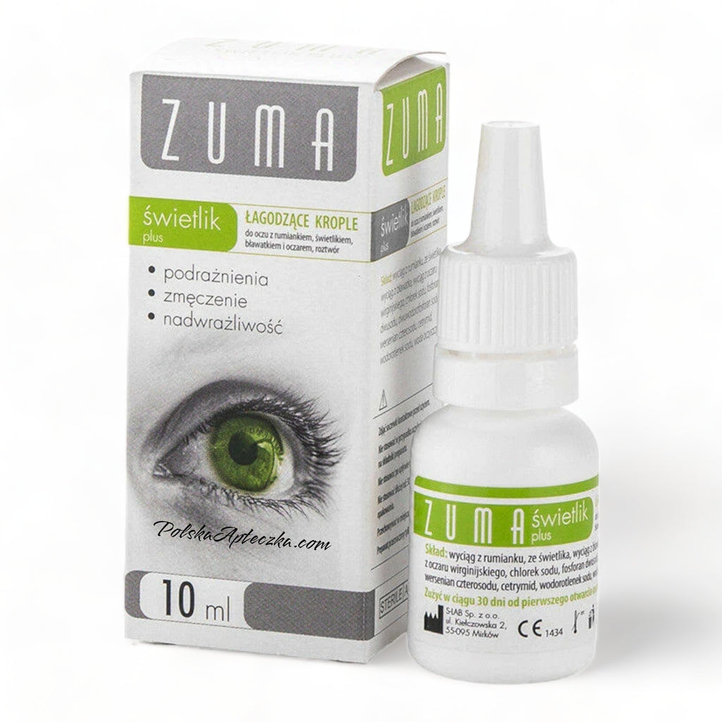 Zuma Świetlik Plus 10ml – Soothing Herbal Eye Drops with Eyebright and Chamomile