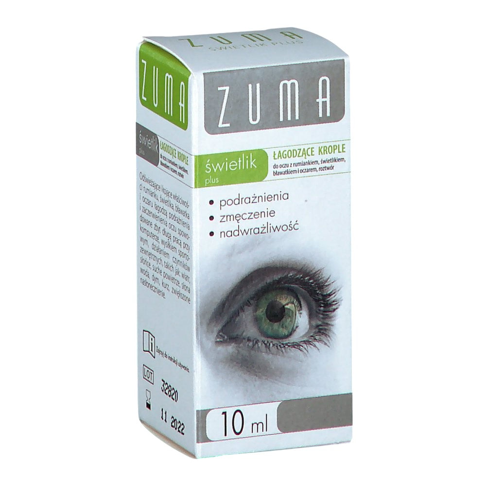 Zuma Świetlik Plus 10ml – Soothing Herbal Eye Drops with Eyebright and Chamomile