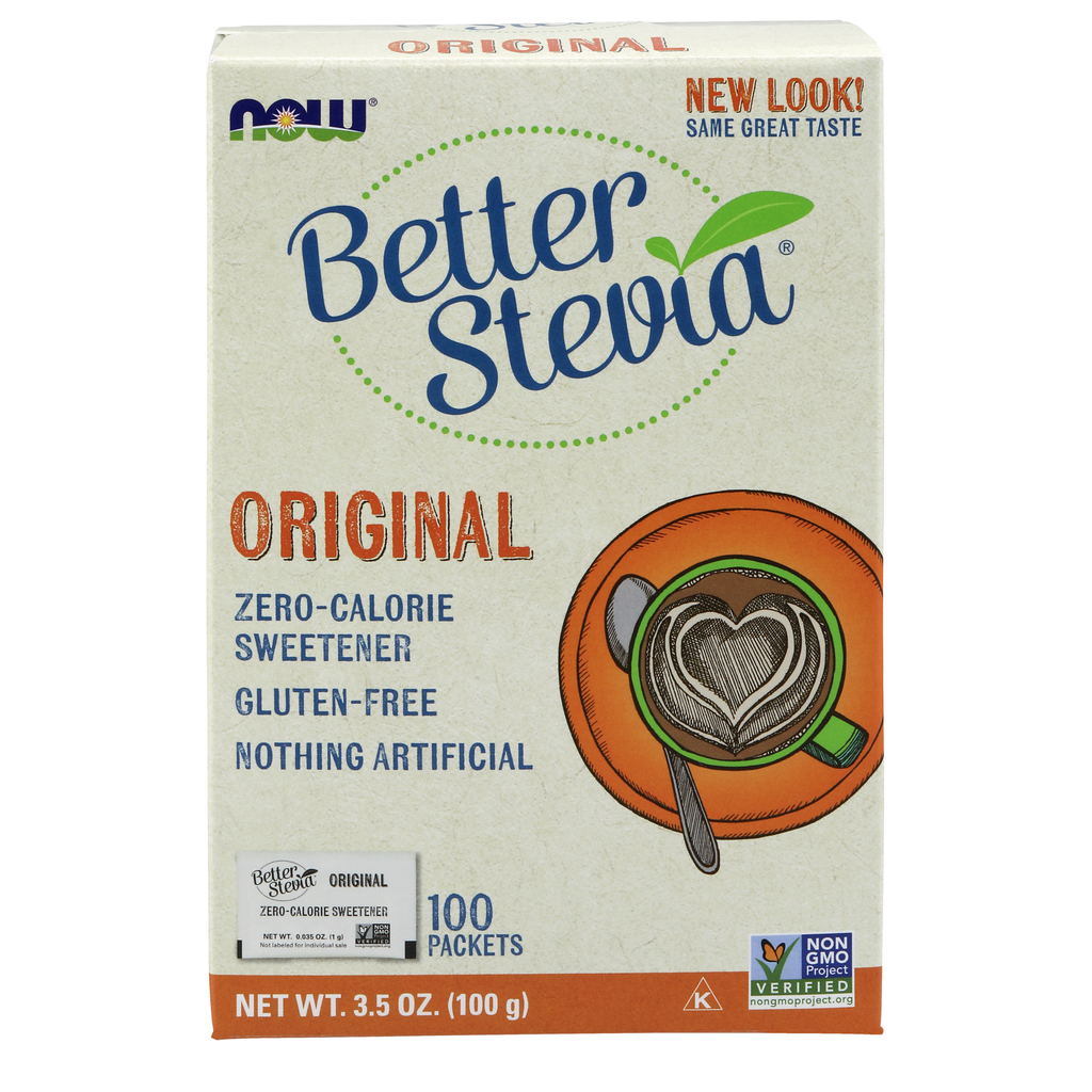 NOW Foods BetterStevia® Packets - 100 Packets/Box / BetterStevia® saszetek - 100 saszetek/Box