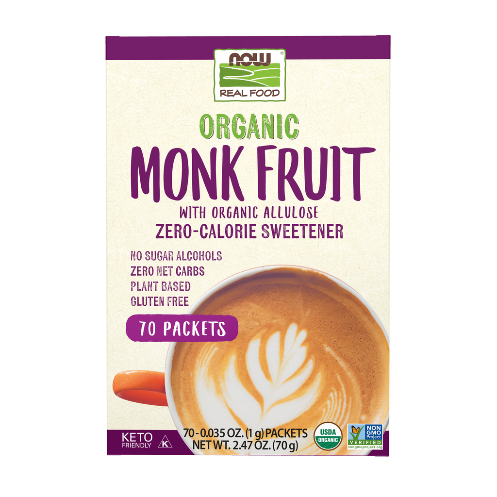 NOW Foods Monk Fruit, Organic - 70 Packets / owoc mnicha, produkt ekologiczny - 70 saszetek