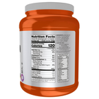NOW Foods Whey Protein Isolate, Creamy Chocolate Powder - 1.8 lbs. – Right label / Etykieta producenta
