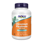NOW Foods Chromium Picolinate 200 mcg, 250 vegetarian capsules / Pikolinian chromu 200 mcg, 250 kapsułek roślinnych