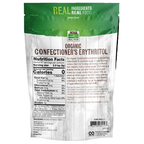NOW Foods Confectioner's Erythritol, Organic Powder - 1 lb. – Label details / Etykieta producenta