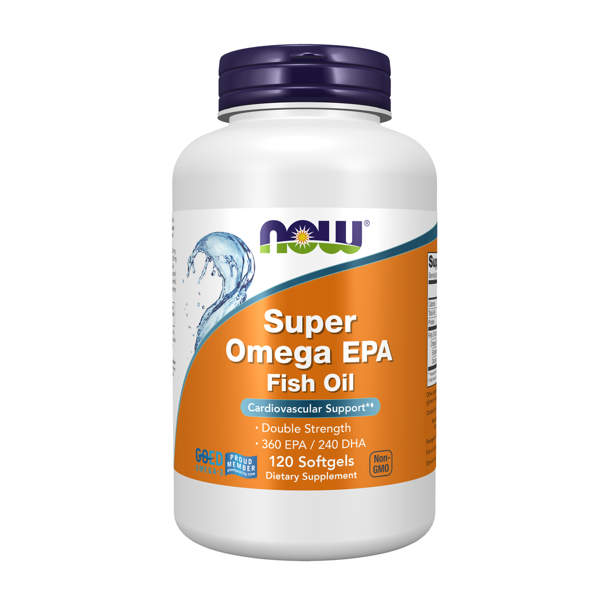 NOW Foods Super Omega EPA Fish Oil, Double Strength - 120 Softgels / Super Omega EPA olej rybi, podwójna moc - 120 kapsułek miękkich