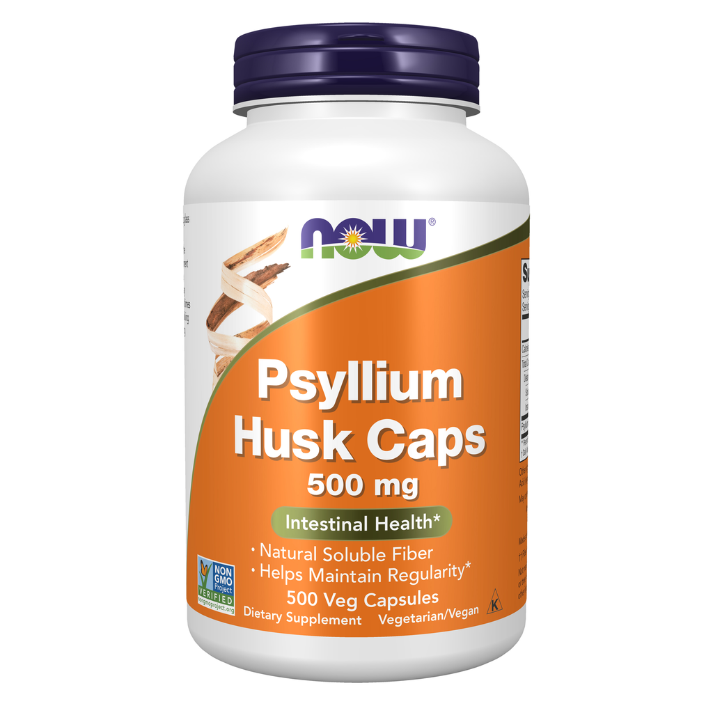 NOW Foods Psyllium Husk Caps 500 mg - 500 Veg Capsules / babka płesznik łuska kapsułek 500 mg - 500 kapsułek roślinnych