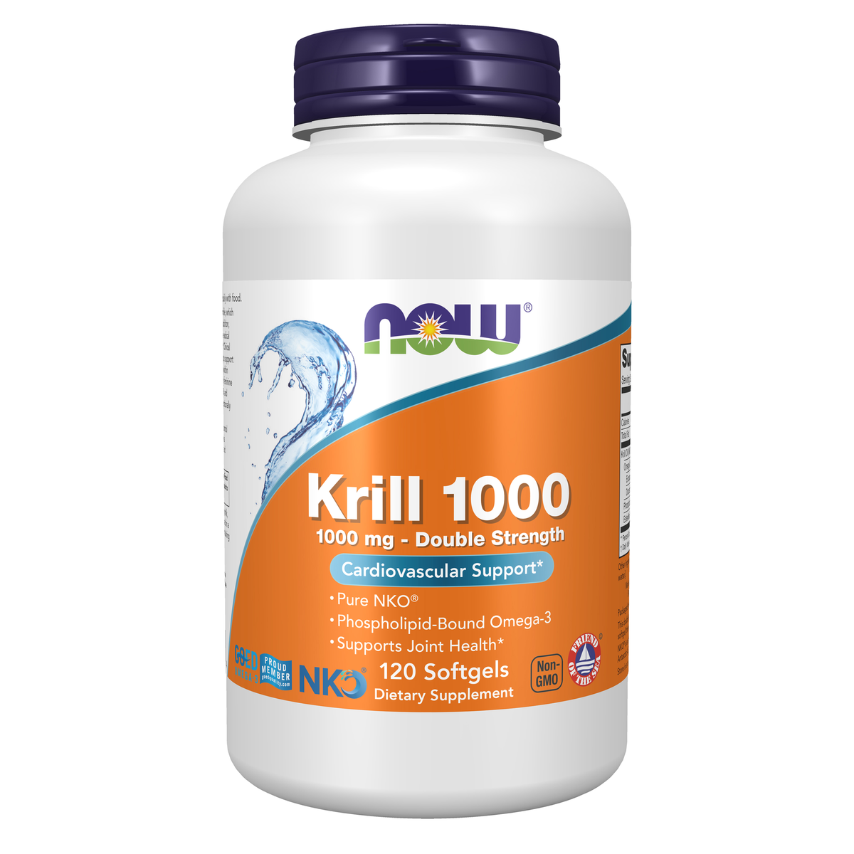 NOW Foods Krill 1000, Double Strength 1000 mg - 120 Softgels / Krill 1000, podwójna moc 1000 mg - 120 kapsułek miękkich
