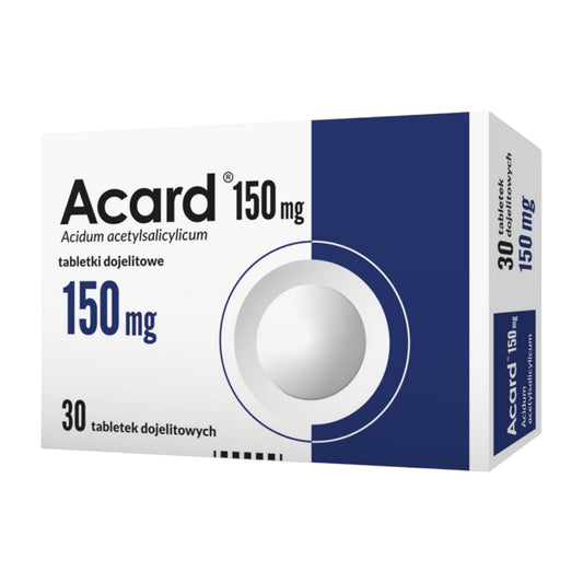Acard 150 mg – 30 Enteric-Coated Tablets – Cardiovascular Support with ASA