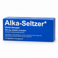 Alka-Seltzer 324 mg, 10 effervescent tablets, blue Delfarma import pack on a white background
