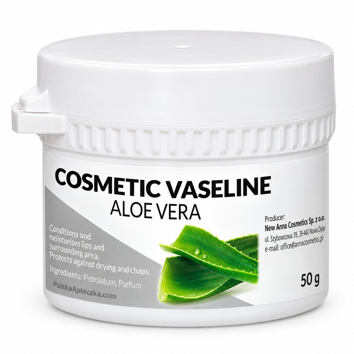 Aloe Scented Cosmetic Petroleum Jelly 50g – New Anna Cosmetics – premium product photo on white background