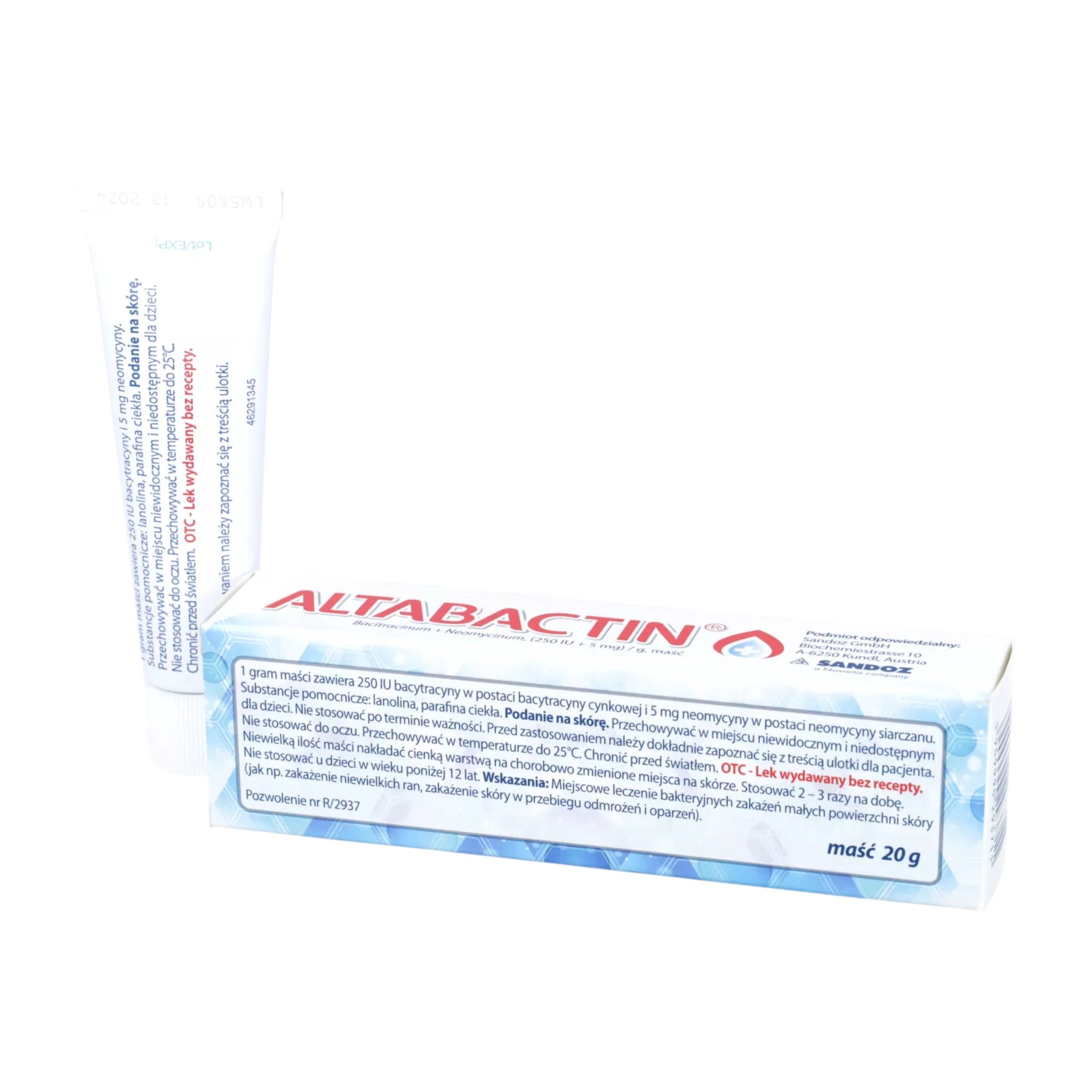 altabacin antibacterial ointment tube-back