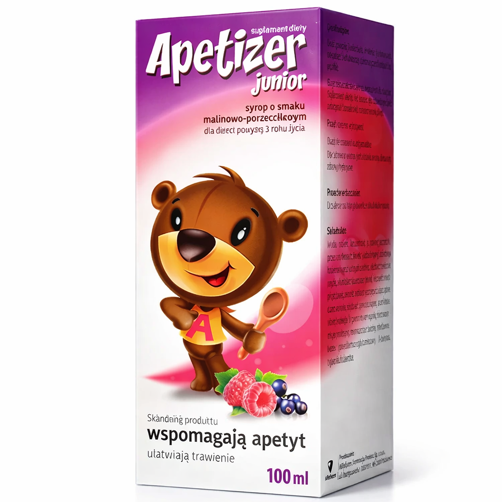 Apetizer Junior Appetite Support Syrup for Children Raspberry Blackcurrant Flavor 100 ml