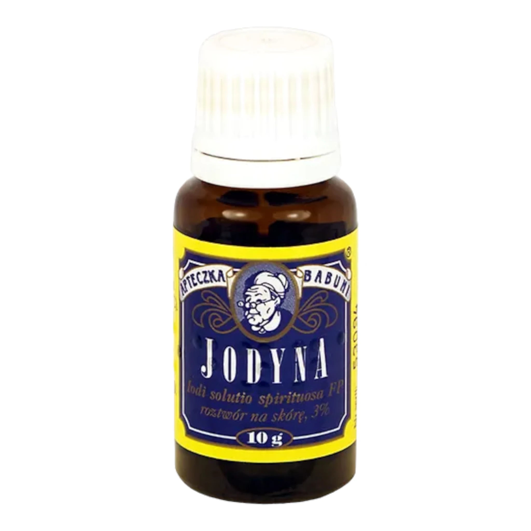 Apteczka Babuni Jodyna 10g – traditional 3% iodine skin solution for wound care, cuts, scrapes, and antiseptic first aid