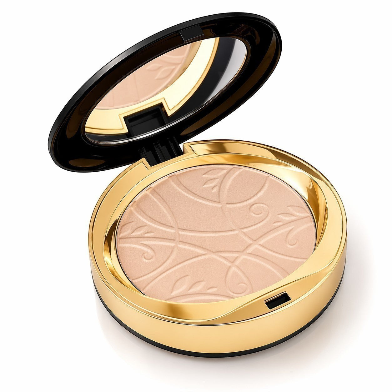 Apteczka Celebrities Beauty Transparent Pressed Mineral Powder No. 20, a light beige mattifying face powder with a decorative embossed pattern.