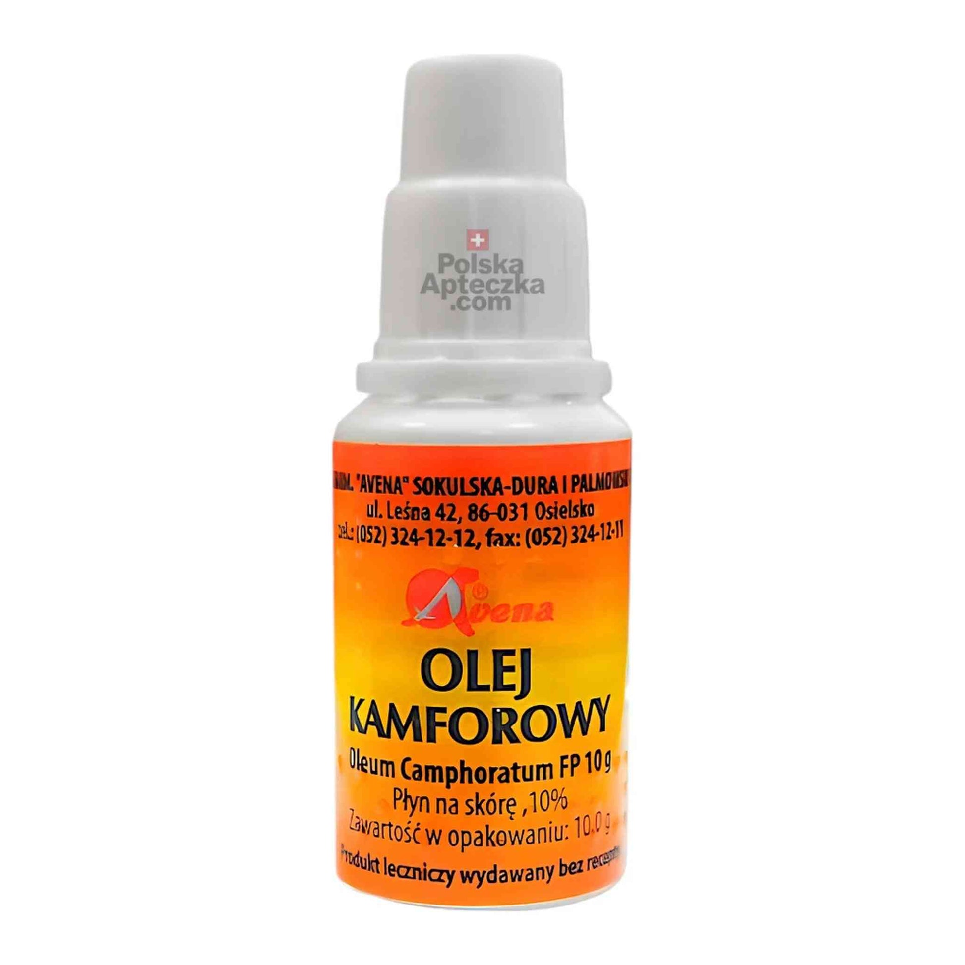 Avena Camphor Oil 10g bottle for external use with 10% camphor