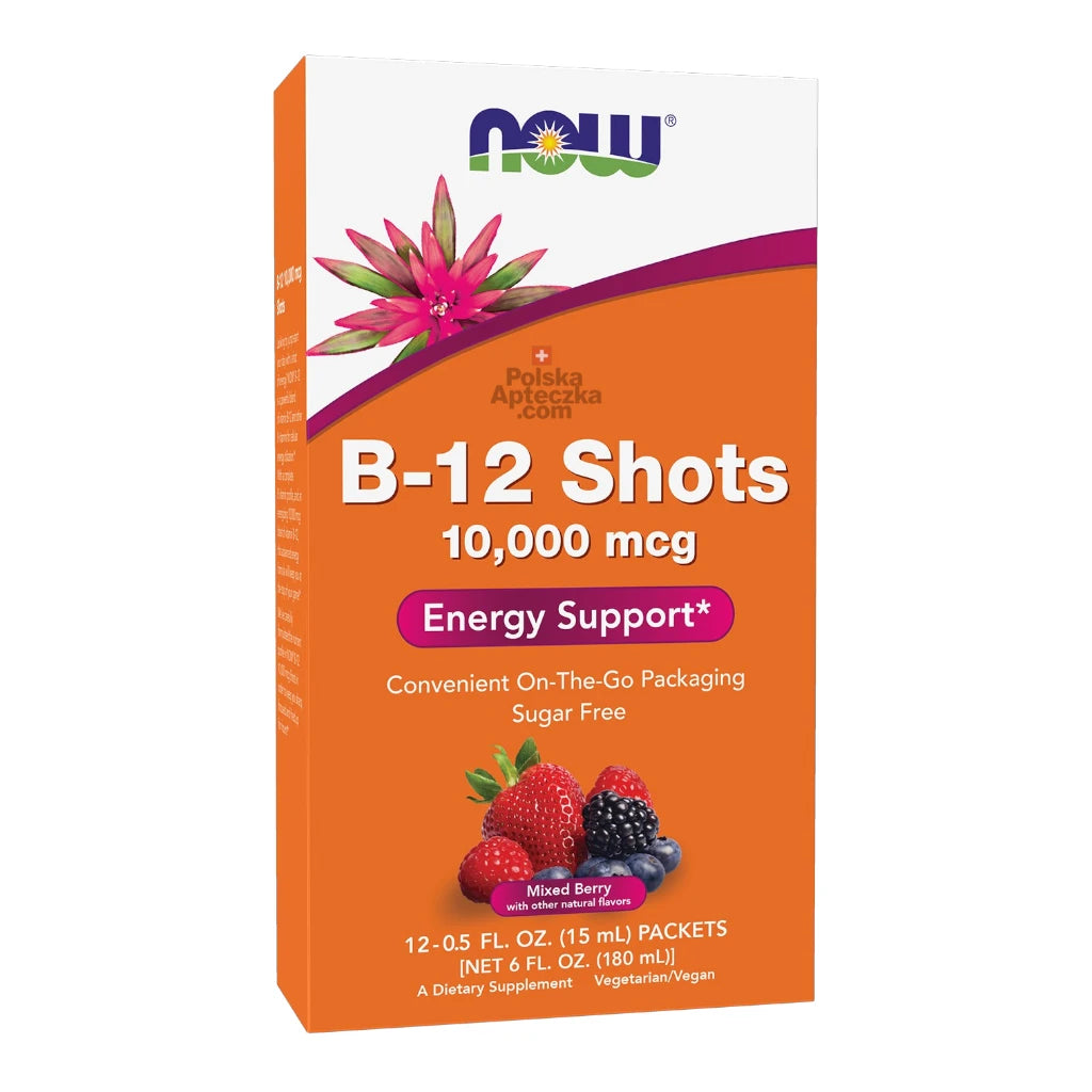 now b-12 shots 10000 mcg 15ml supplement angle view