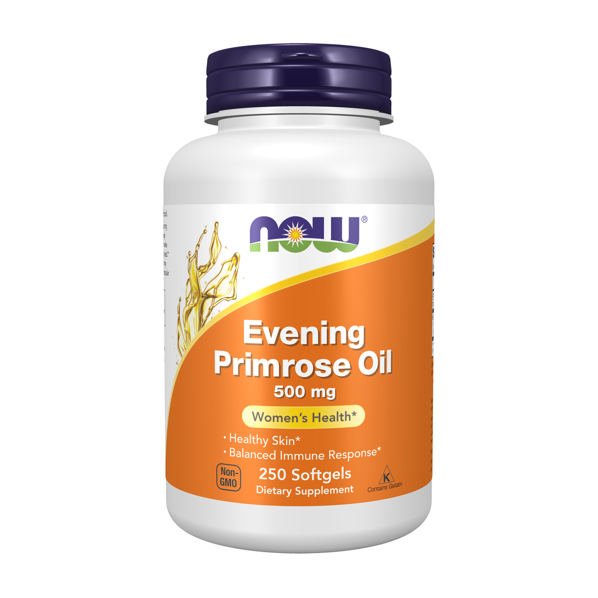 NOW Foods Evening Primrose Oil 500 mg - 250 Softgels / olej z wiesiołka 500 mg - 250 kapsułek miękkich