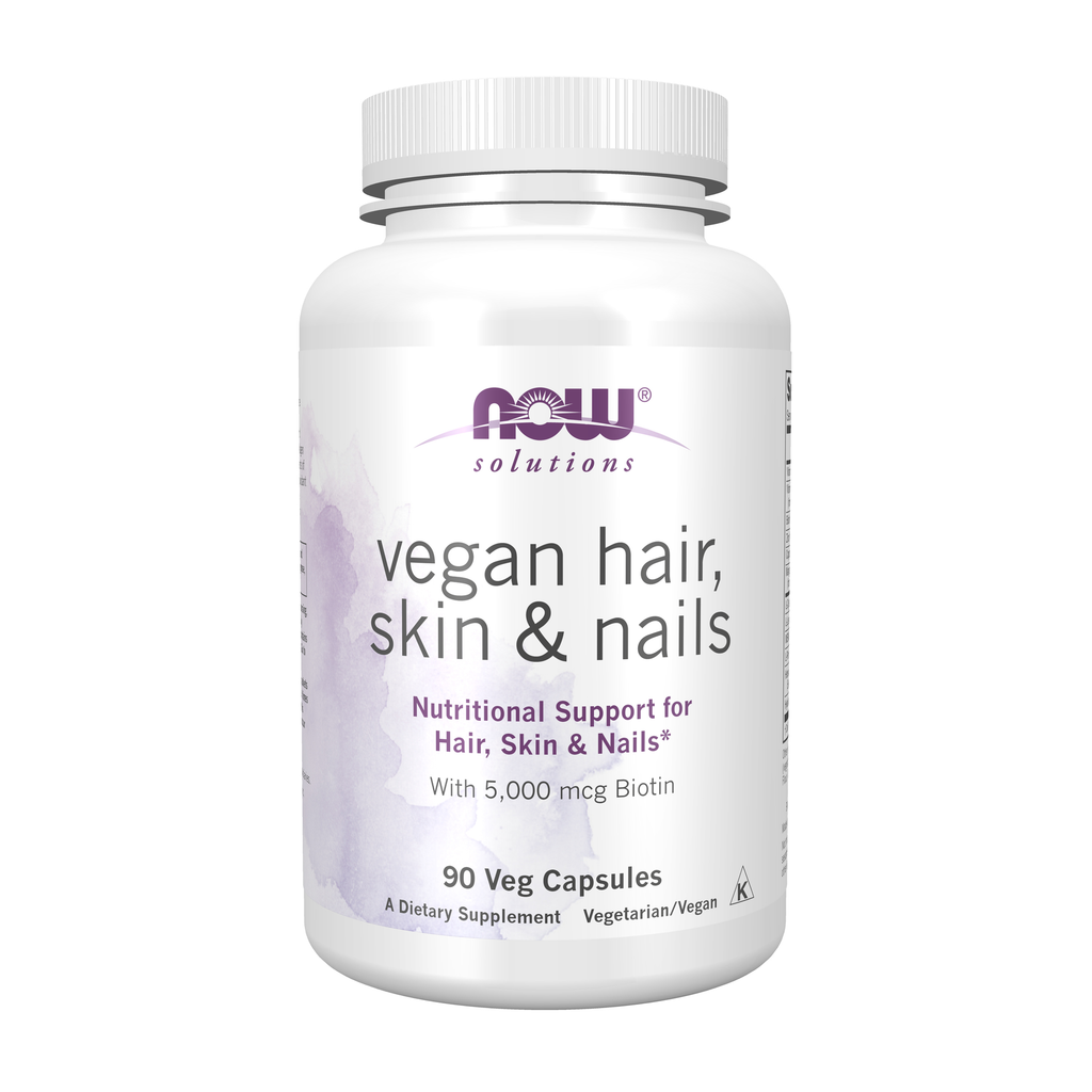 NOW Foods Hair, Skin & Nails, Vegan - 90 Veg Capsules / włosy, skóra i paznokcie, Vegan - 90 kapsułek roślinnych