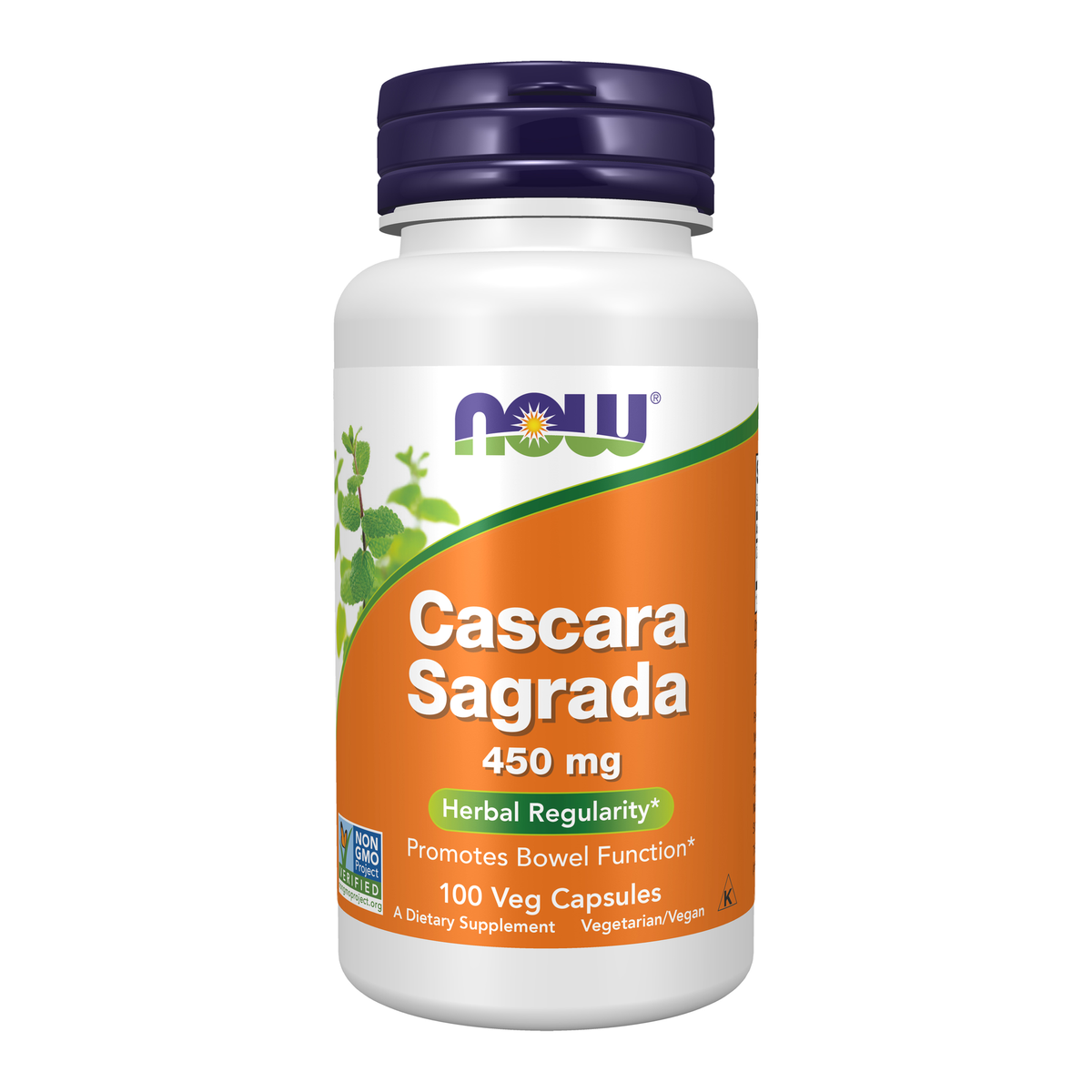 NOW Foods Cascara Sagrada 450 mg - 100 Veg Capsules / Cascara Sagrada 450 mg - 100 kapsułek roślinnych