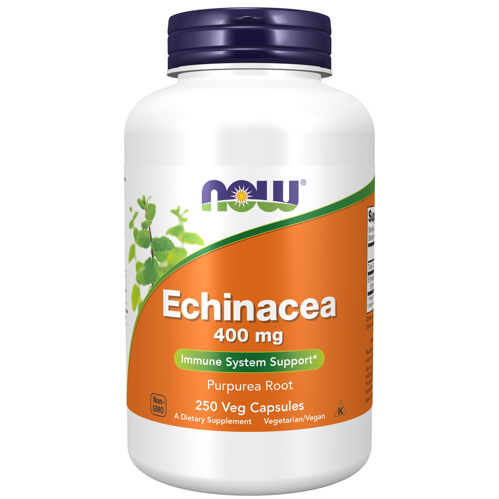 NOW Foods Echinacea 400 mg - 250 Veg Capsules / jeżówka 400 mg - 250 kapsułek roślinnych