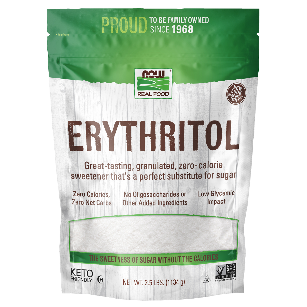 NOW Foods Erythritol - 2.5 lbs / erytrytol - 2.5 lbs