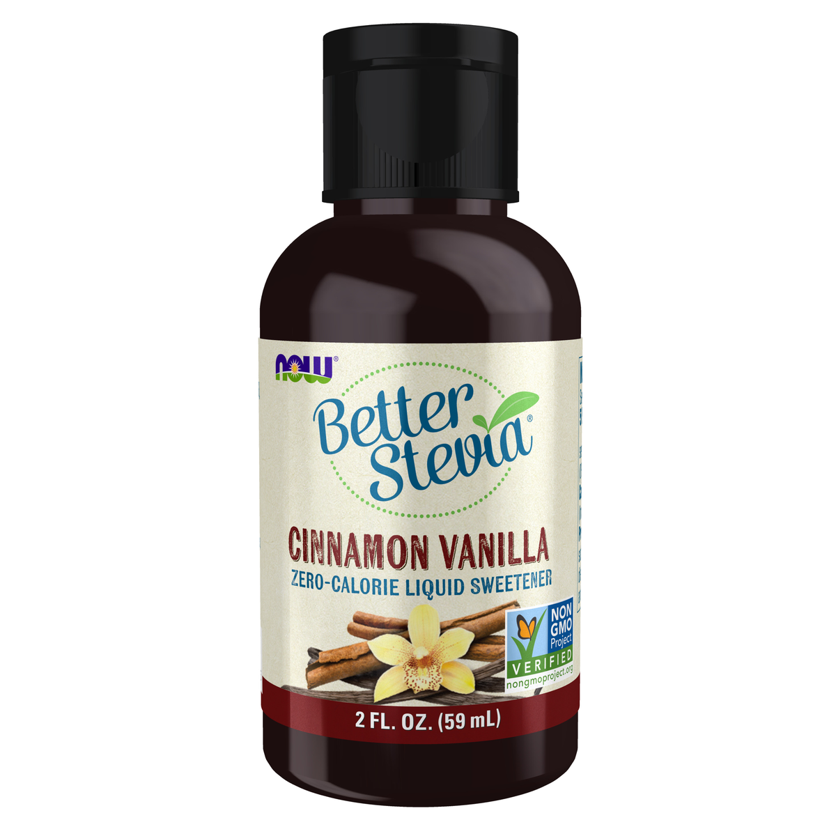 NOW Foods BetterStevia® Cinnamon Vanilla - 2 fl. oz. / BetterStevia® cynamon wanilia - 2 fl oz