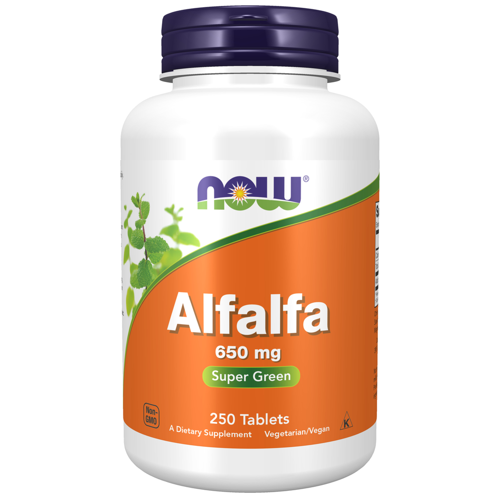 NOW Foods Alfalfa 650 mg - 250 Tablets / lucerna 650 mg - 250 tabletek