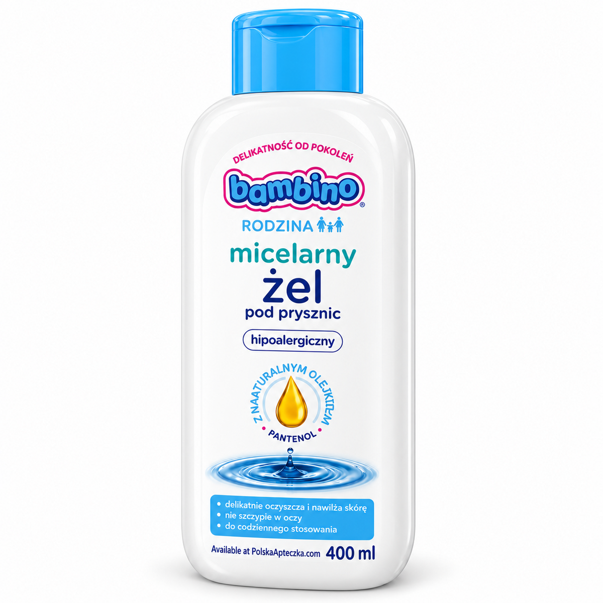 Family Gentle Micellar Shower Gel 400 ml | Bambino – three-quarter product view