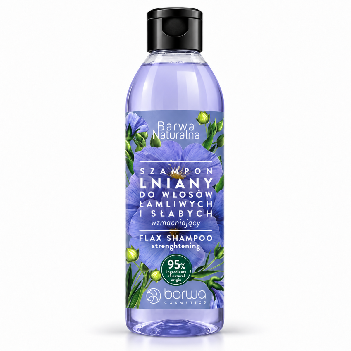 Barwa Naturalna Flax Strengthening Shampoo, 300 ml – single bottle on white | Barwa Naturalna Szampon lniany wzmacniający, 300 ml