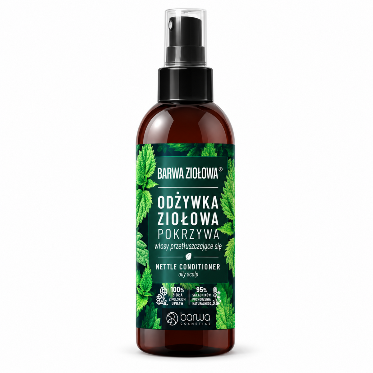 Barwa Ziołowa Nettle Leave-In Spray Conditioner, 250 ml – single bottle on white | Barwa Ziołowa Odżywka pokrzywowa w sprayu, 250 ml