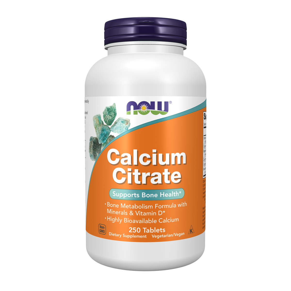 NOW Foods Calcium Citrate - 250 Tablets / cytrynian wapnia - 250 tabletek
