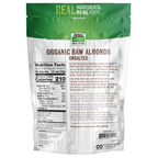 NOW Foods Almonds, Organic, Raw & Unsalted – Label details / Etykieta producenta