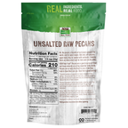 NOW Foods Pecans, Raw & Unsalted - 12oz – Back label / Etykieta producenta