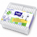 Bella Cotton Paper-Stick Cotton Swabs, 100 Count – Square Box | Bella Cotton – papierowe patyczki higieniczne, 100 sztuk, kwadratowe pudełko