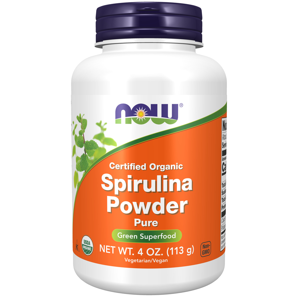 NOW Foods Spirulina, Organic Powder - 4 oz. / Spirulina, produkt ekologiczny proszek - 4 oz.