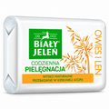 Biały Jeleń Premium Flax & Oat Extract Soap Bar 100 g | Biały Jeleń Mydło Premium z wyciągiem z lnu i owsa 100 g