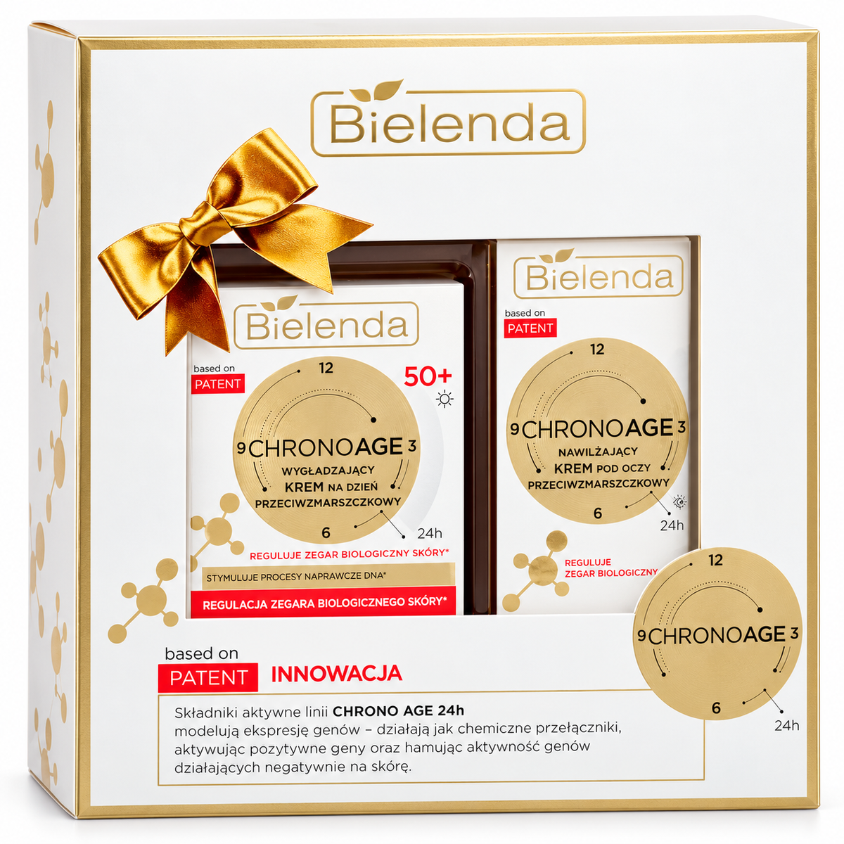 Bielenda Chrono Age 50+ Day Cream & Eye Cream Gift Set, 50 ml + 15 ml | Bielenda Chrono Age 50+ – zestaw kremu na dzień i kremu pod oczy, 50 ml + 15 ml
