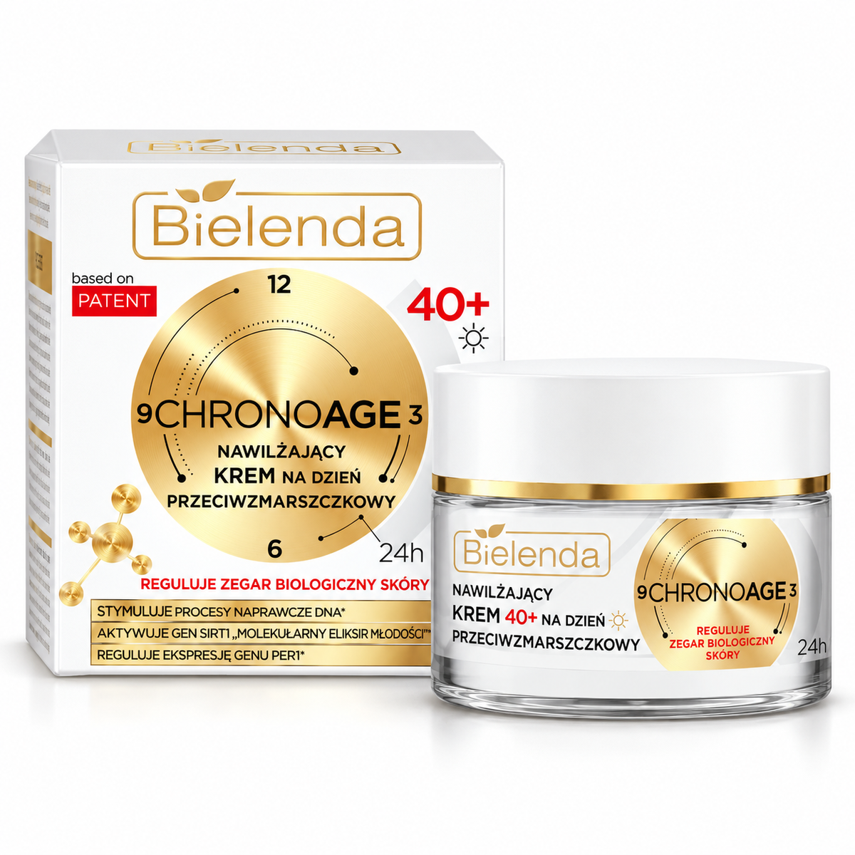 Bielenda Chrono Age 24H 40+ Moisturizing Day Cream, 50 ml | Bielenda Chrono Age 24H 40+ – nawilżający krem na dzień, 50 ml