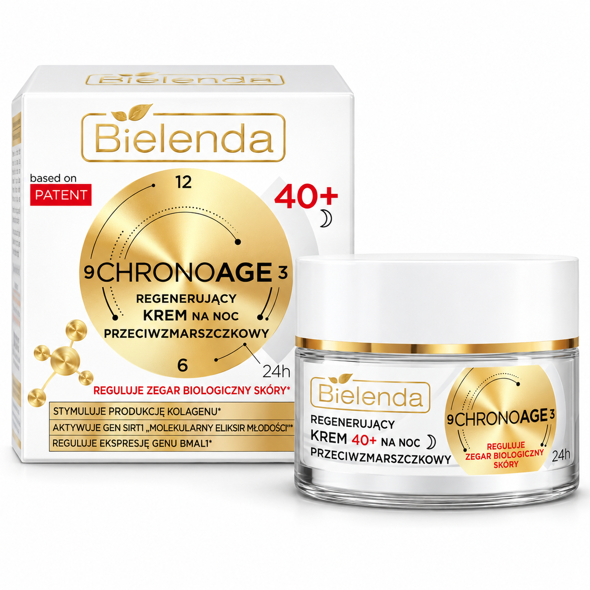 Bielenda Chrono Age 24H 40+ Regenerating Night Cream, 50 ml | Bielenda Chrono Age 24H 40+ – regenerujący krem na noc, 50 ml