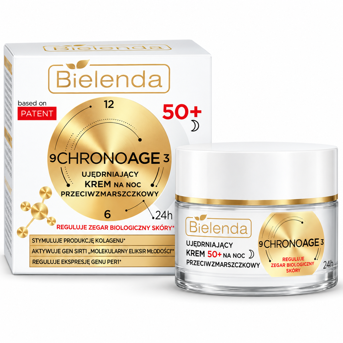 Bielenda Chrono Age 24H 50+ Firming Night Cream, 50 ml | Bielenda Chrono Age 24H 50+ – ujędrniający krem na noc, 50 ml